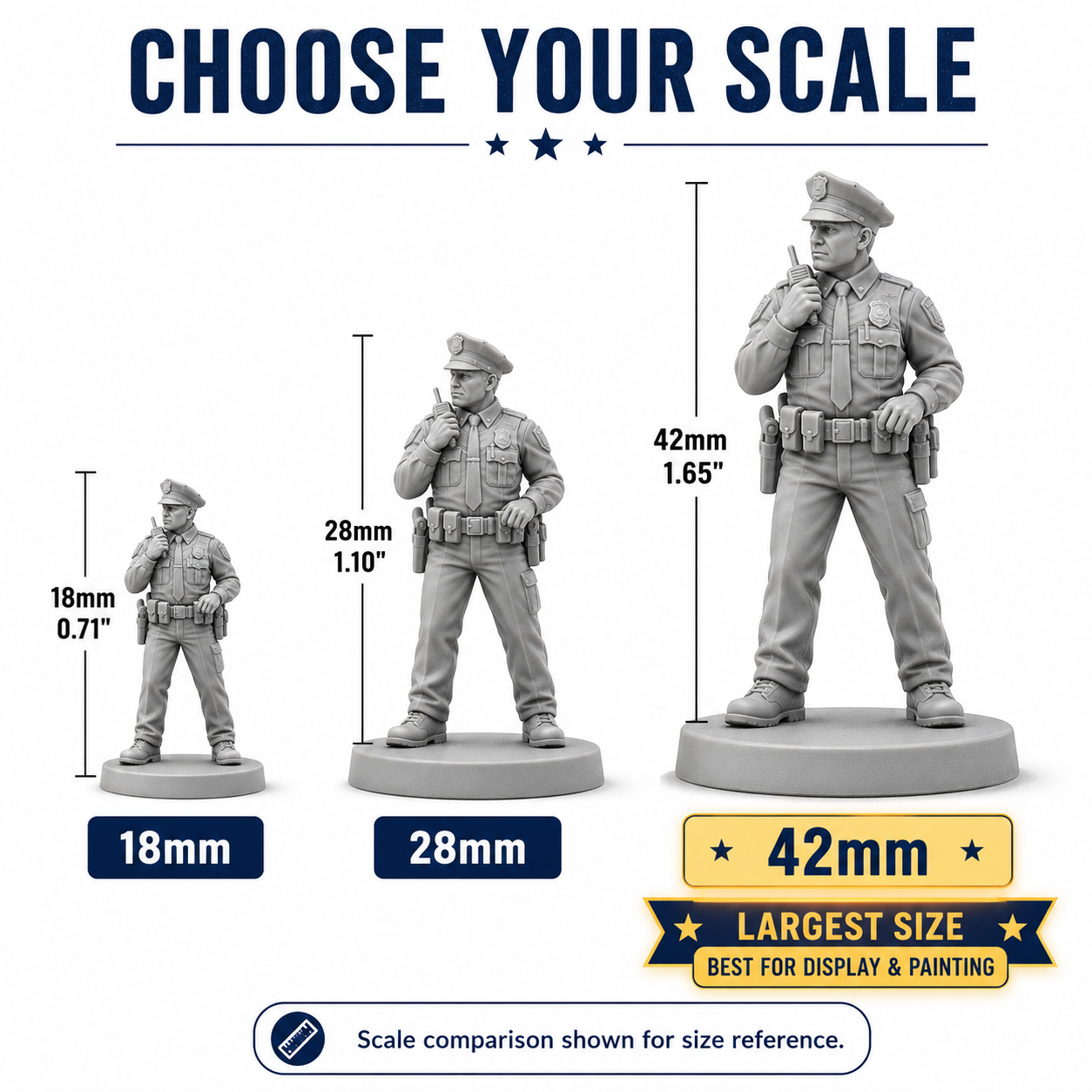 Police Figures — 42mm