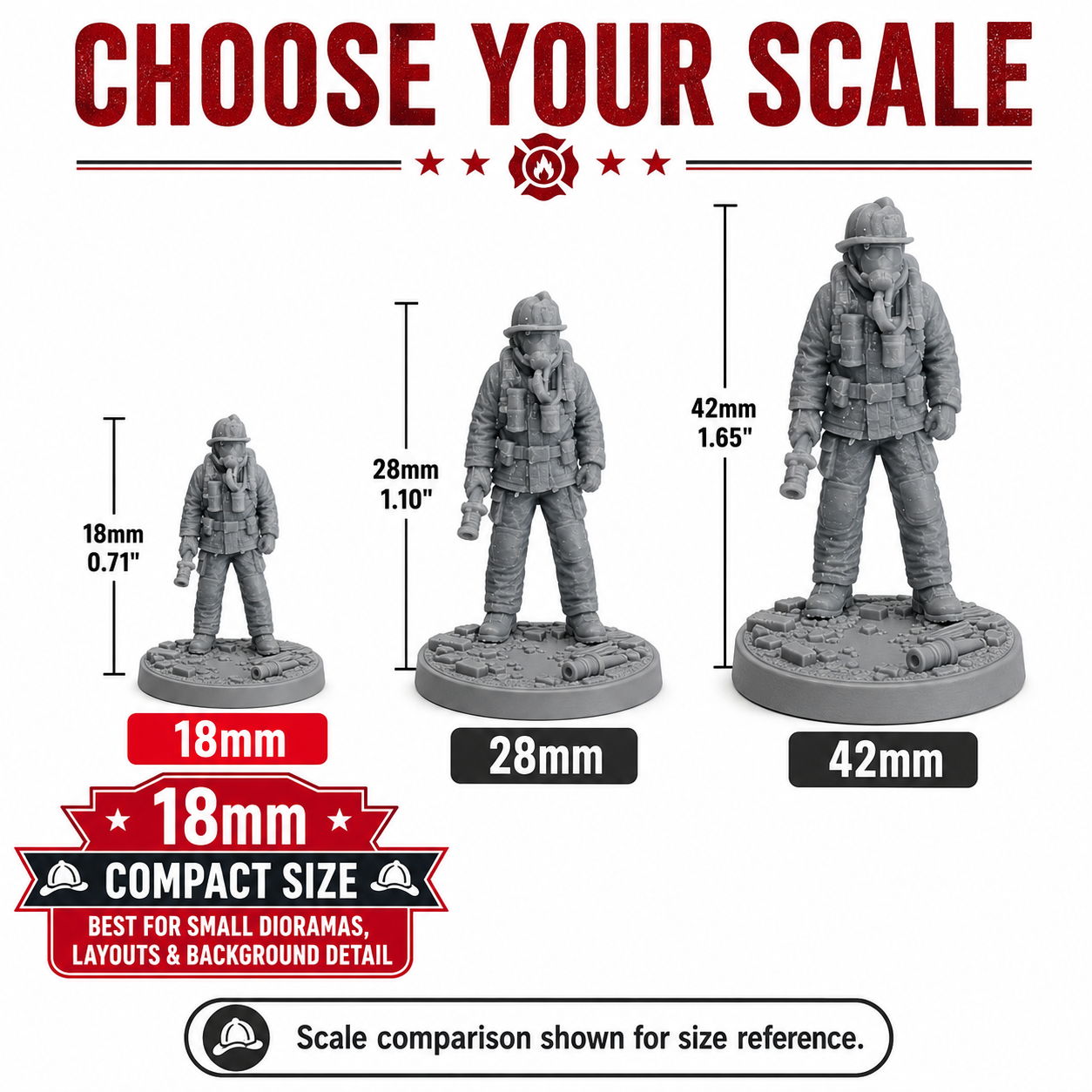 Firefighter Figures — 18mm